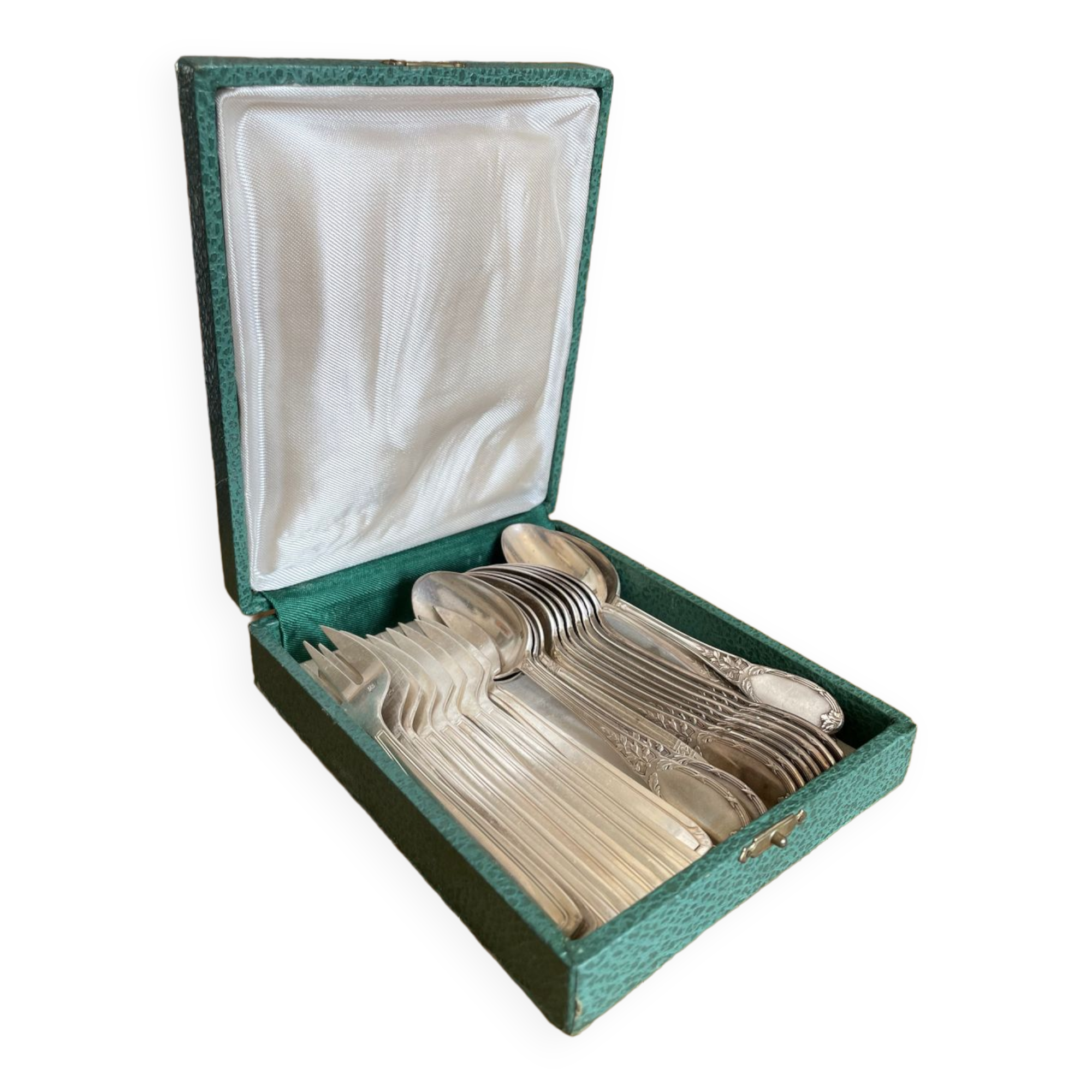 Ménagère set couverts en métal argenté 21 pièces