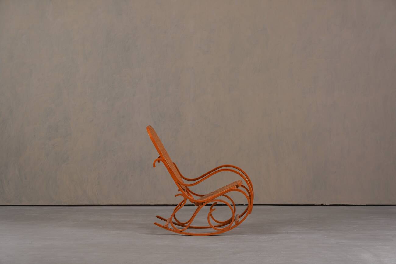 Vintage bentwood rocking chair by Luigi Crassevig, Italy 1970s