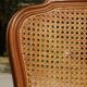 Paire de chaises en bois et cannage style Louis XV