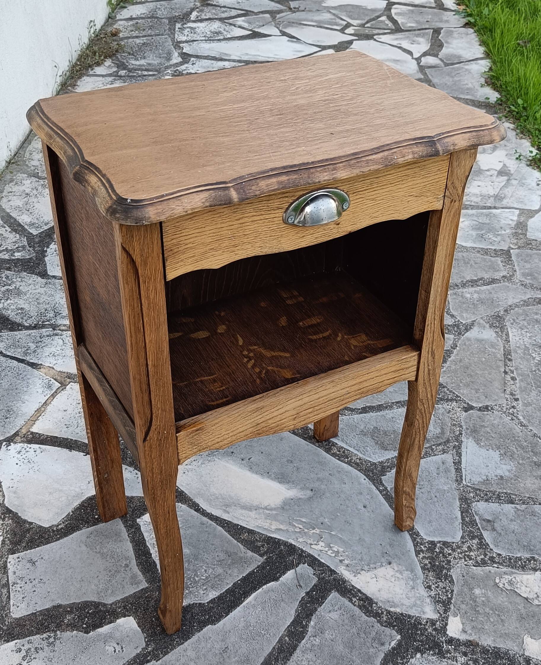 Vintage wooden bedside table