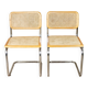 Paire de chaises Cesca B32 en bois, made in Italy, 1970s