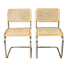 Paire de chaises Cesca B32 en bois, made in Italy, 1970s