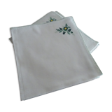 6 old embroidered napkins