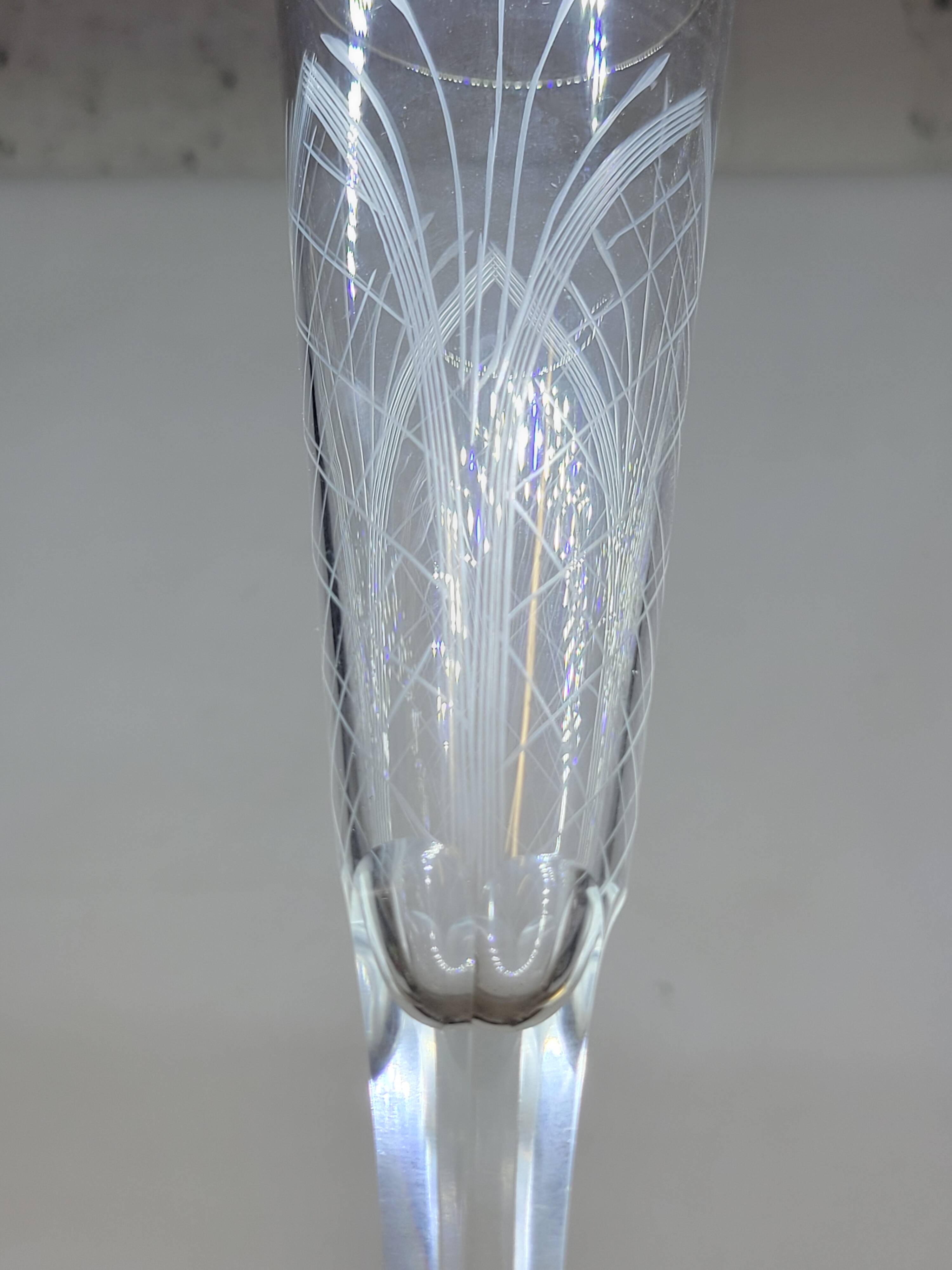 Antique Baccarat / St Louis Cut Crystal Champagne Flute