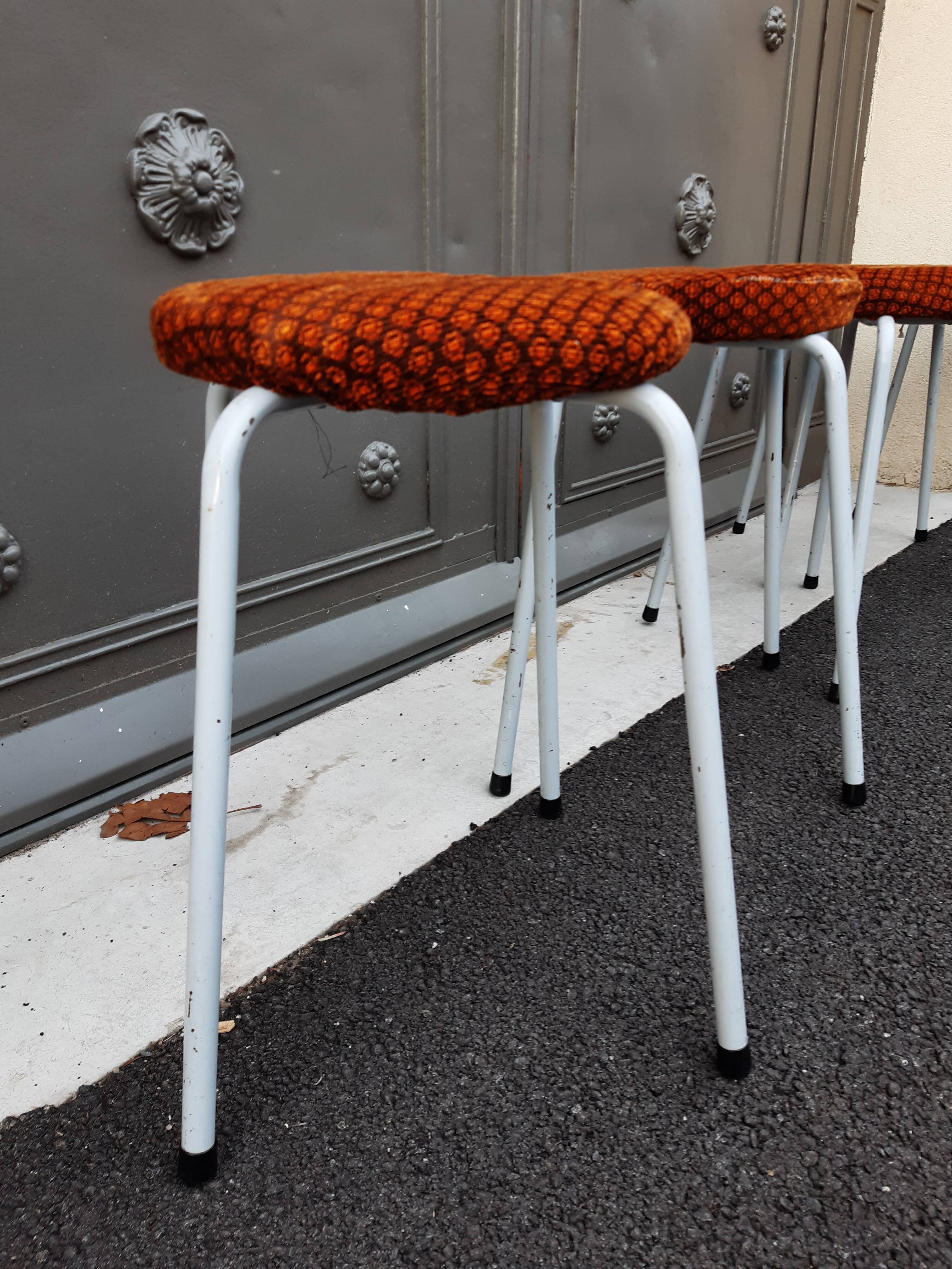 Metal and fabric stool