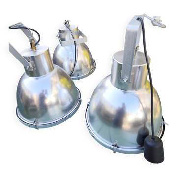 Set of 3 industrial pendant lights