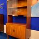 Storage cabinet with showcase of the 60s pedestal shelf