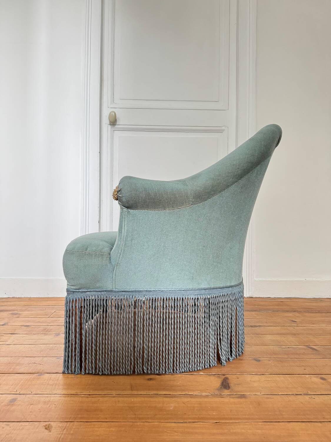 Vintage blue toad armchair