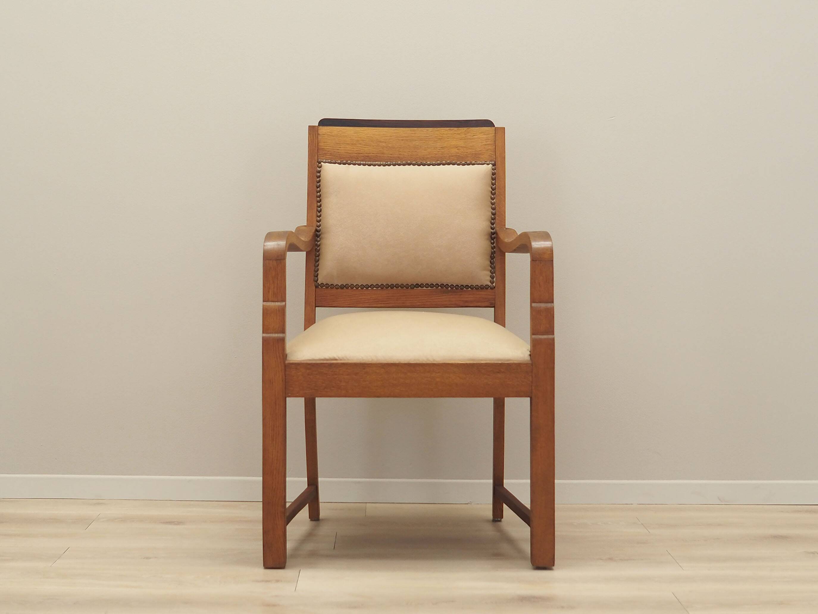 Fauteuil en chêne, Art Déco, années 1950, production : Danemark