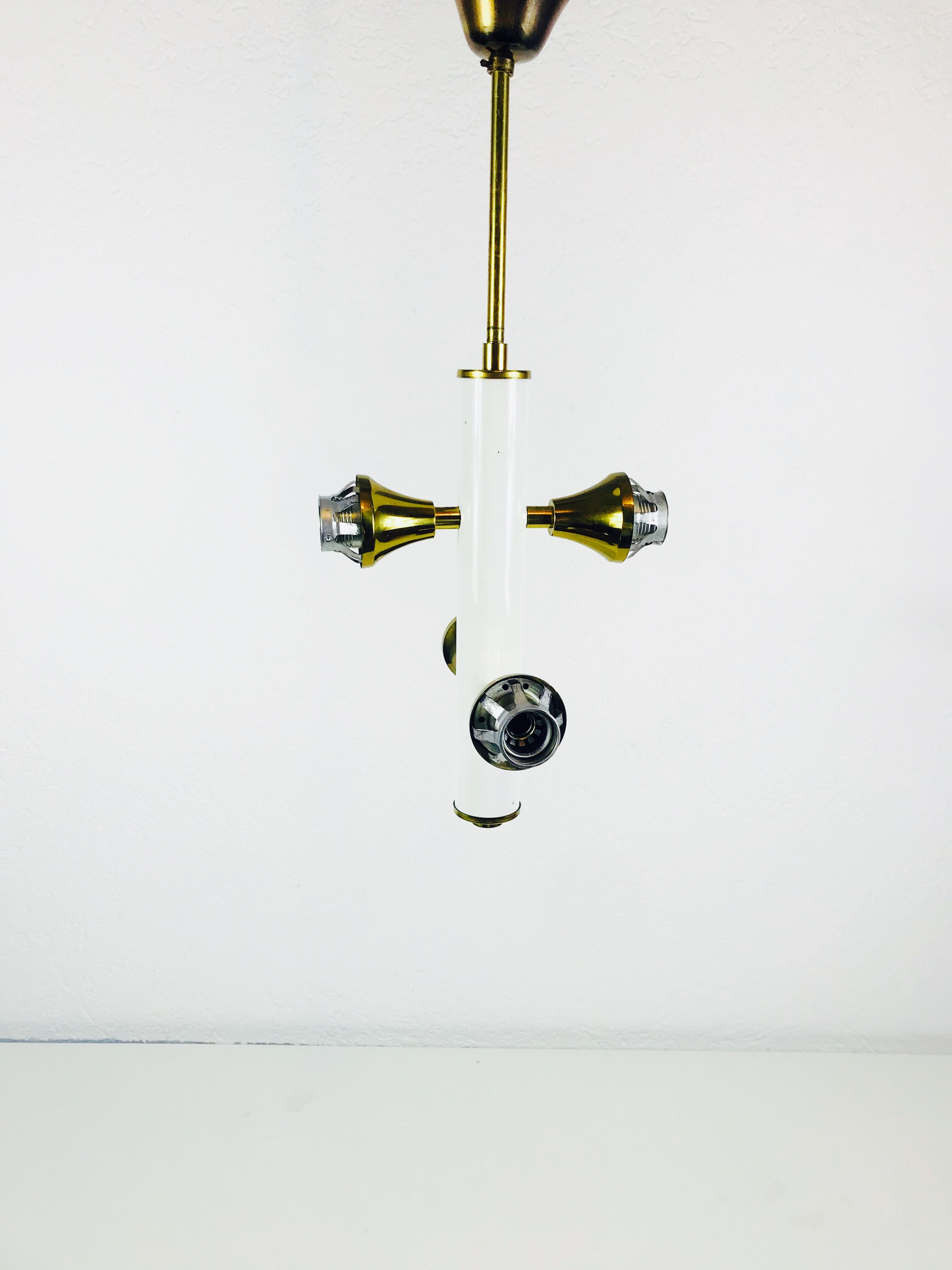 Kaiser Pop Art 4 opaline balls chandelier, 1960s