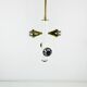 Kaiser Pop Art 4 opaline balls chandelier, 1960s