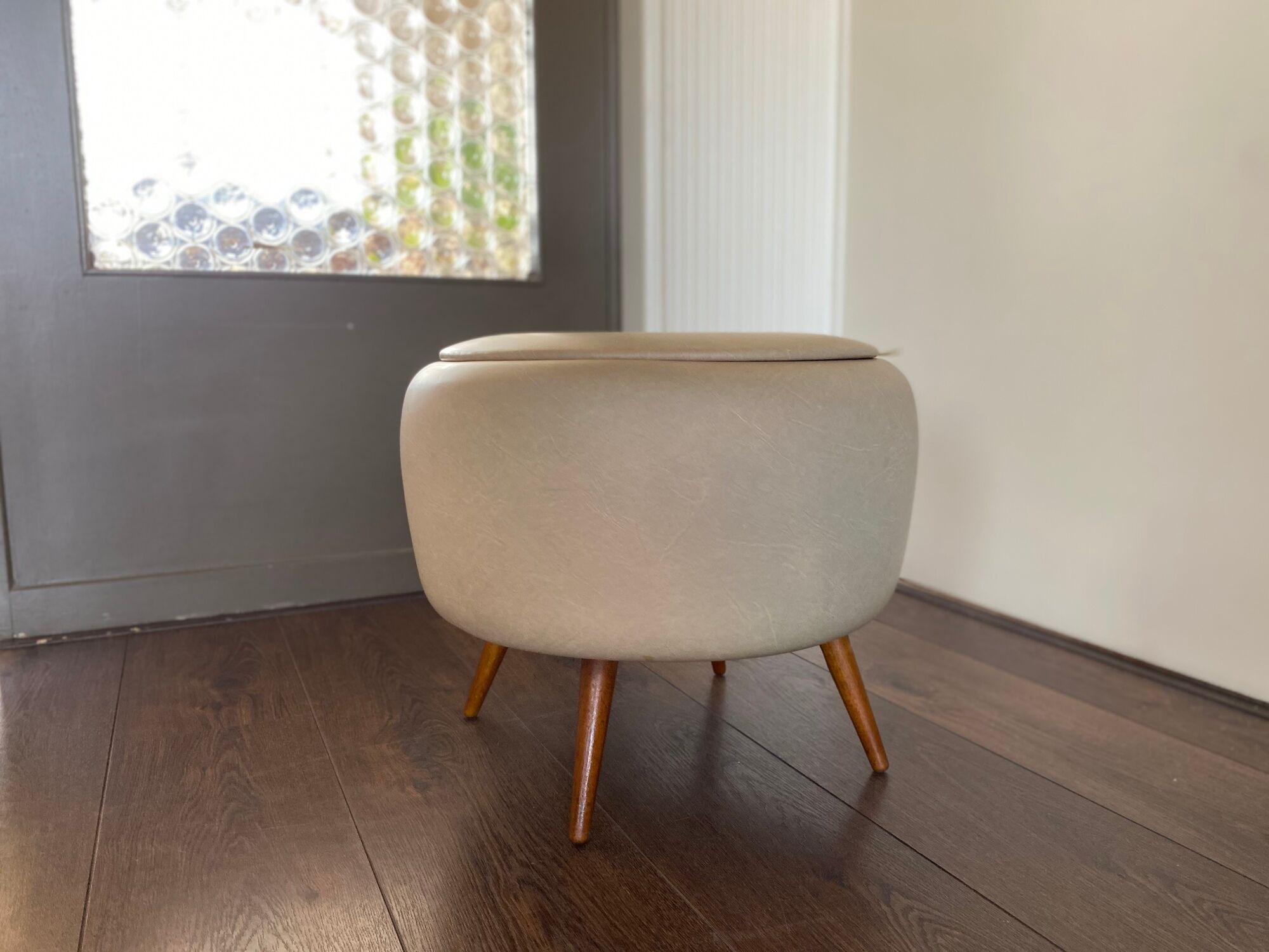 Pouf scandinave vintage de FM Møbler, années 1950