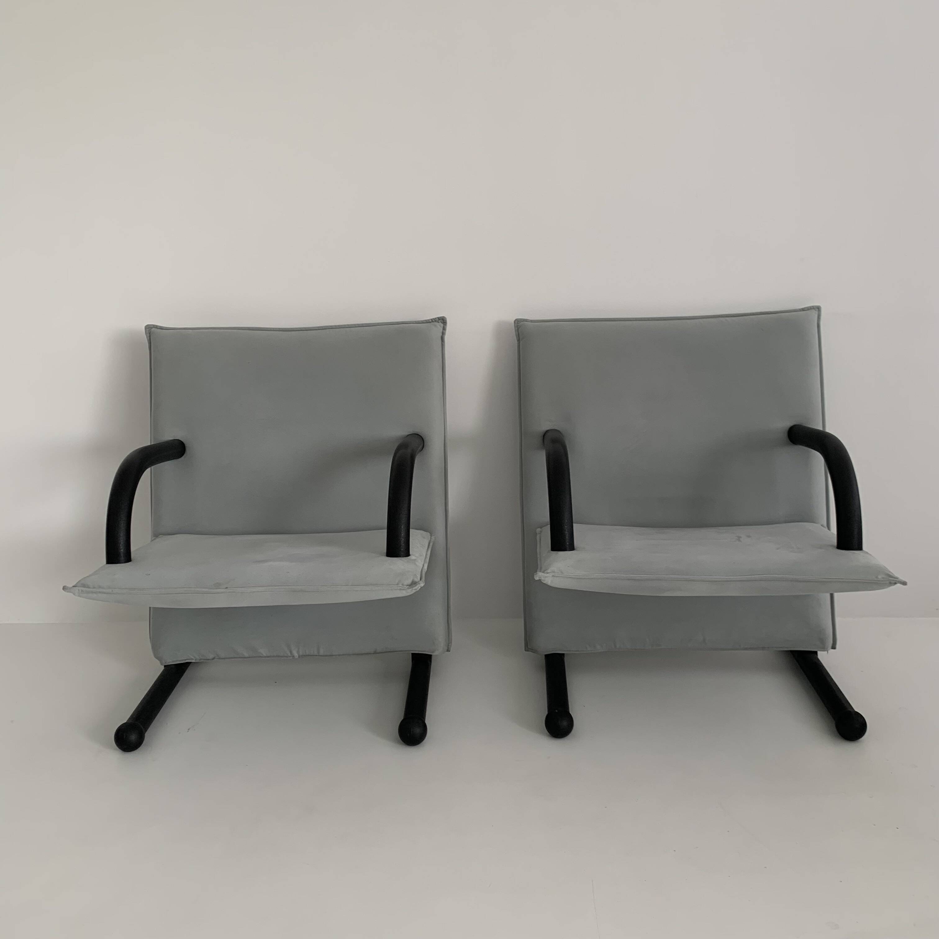 Set of 2 lounge chairs Burkhard Vogtherr for Arflex T-line, 1980’s
