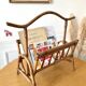 Vintage bamboo rattan magazine rack