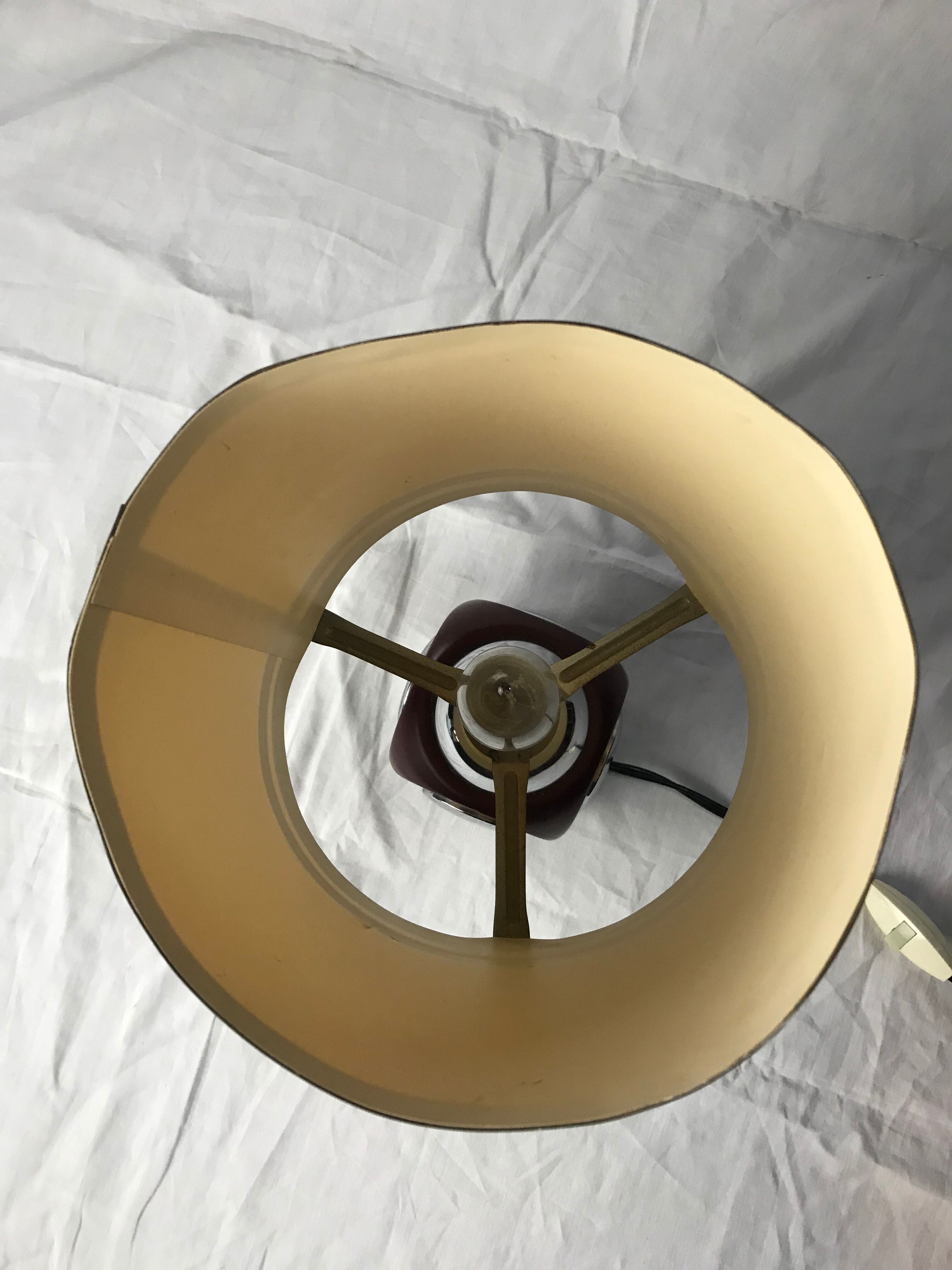 70' lamp in wood and chrome