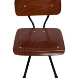 Vintage industrial children's chair, school chair, Dutch design