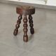 Tabouret tripode vintage, Art Populaire