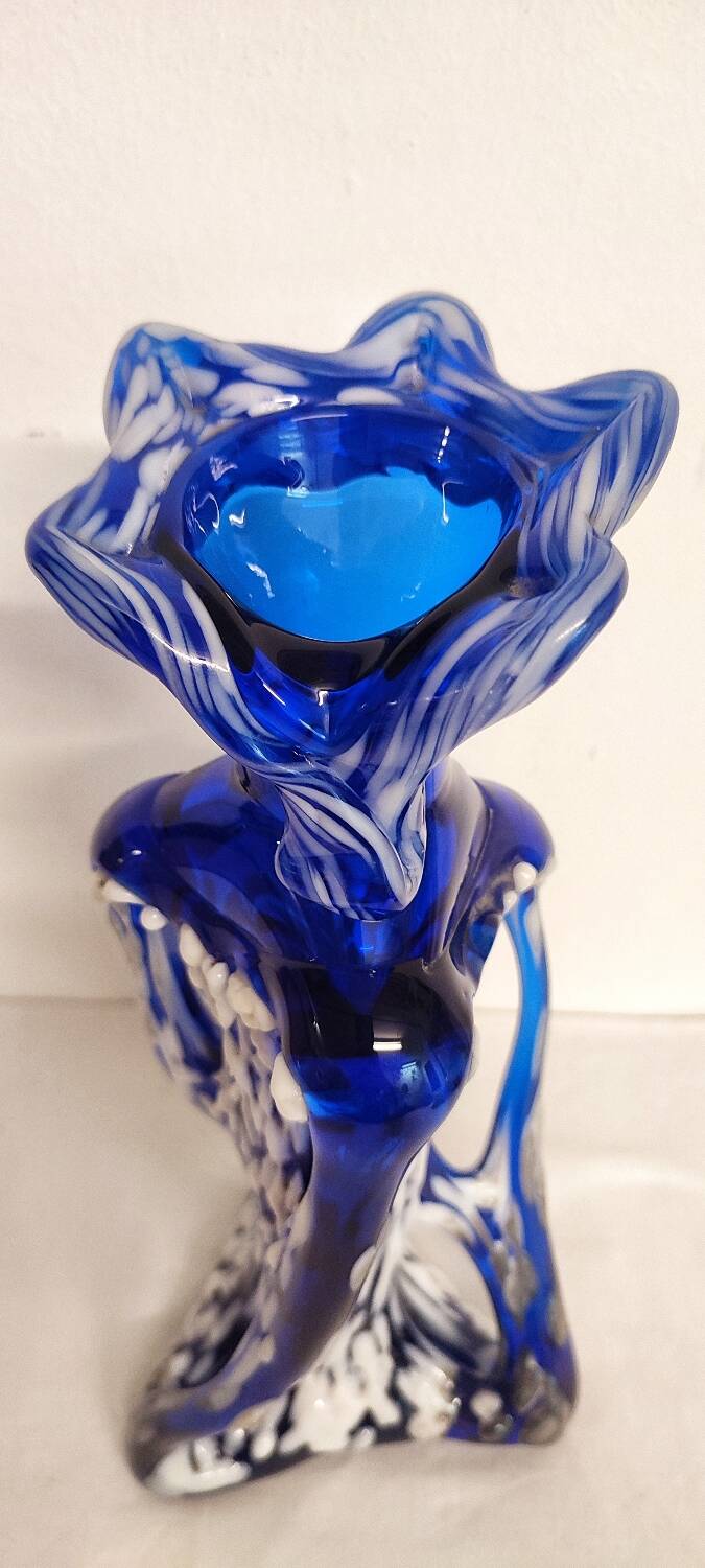 Jarrón de cristal de Murano. Italia, 1970s.