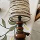 Turned wood lamp from the 1970s