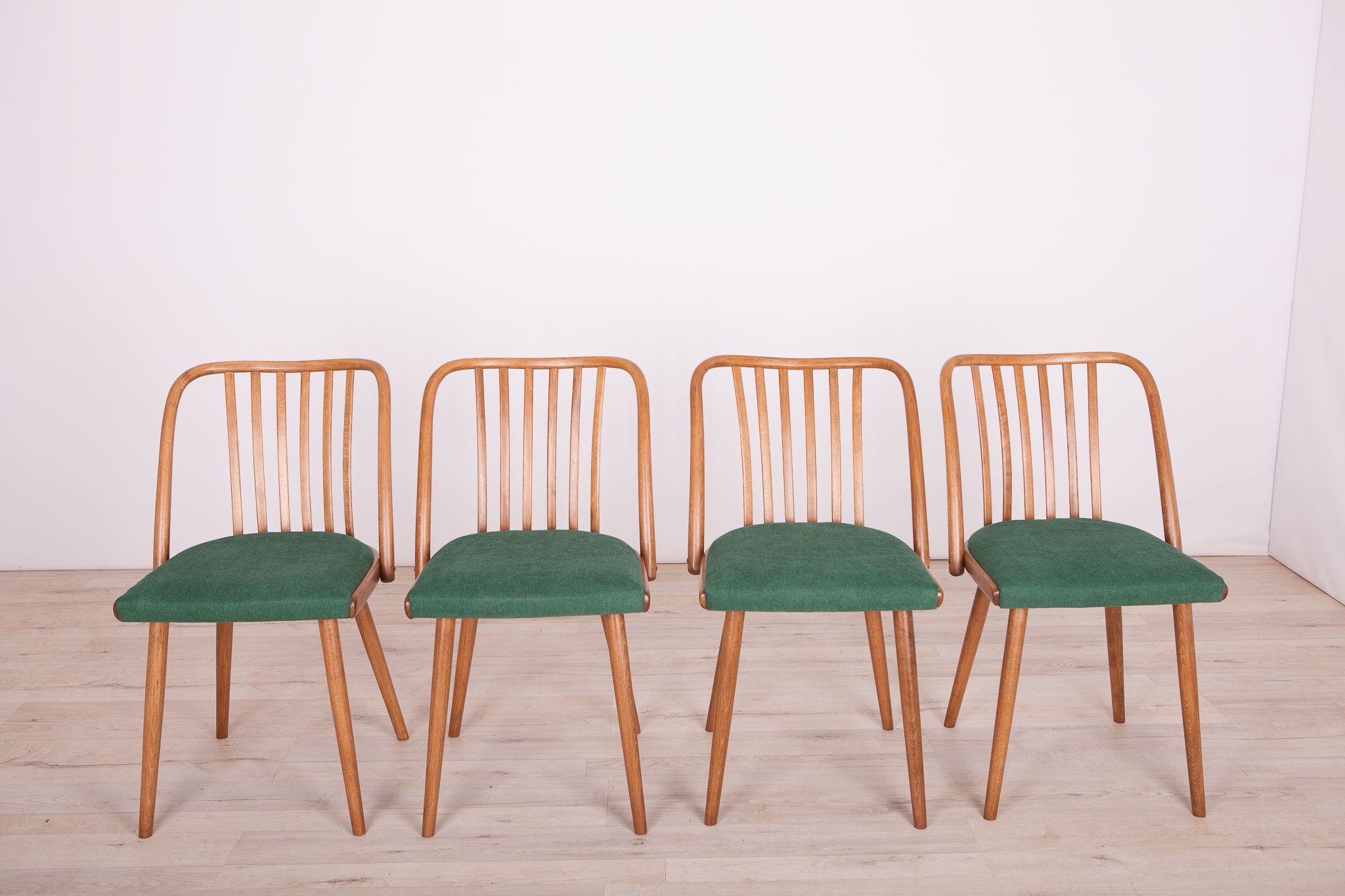 Green Dining Chairs by Antonin Suman for Ton, 1960