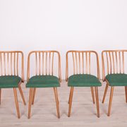 Green Dining Chairs by Antonin Suman for Ton, 1960