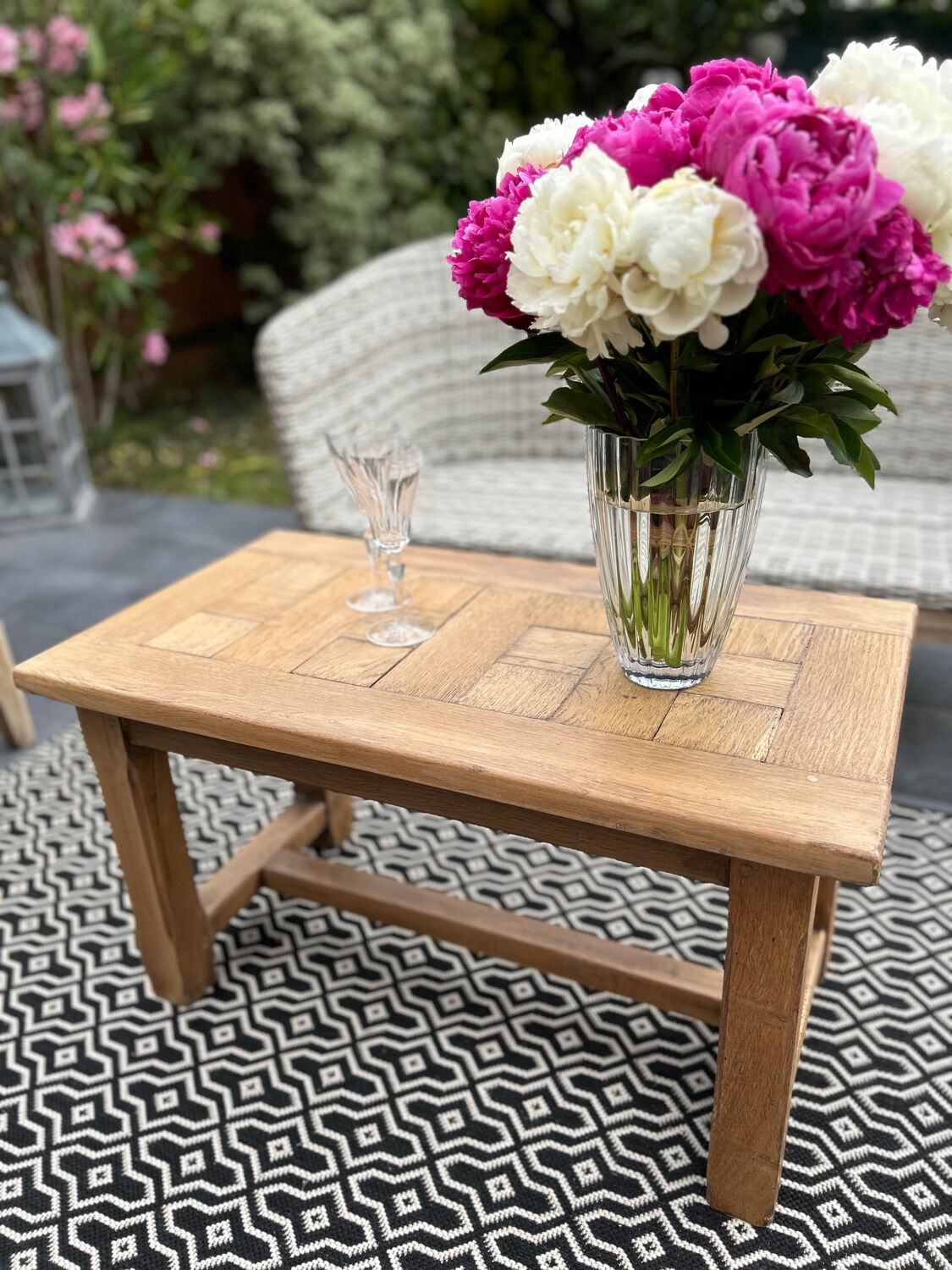 Antique oak coffee table