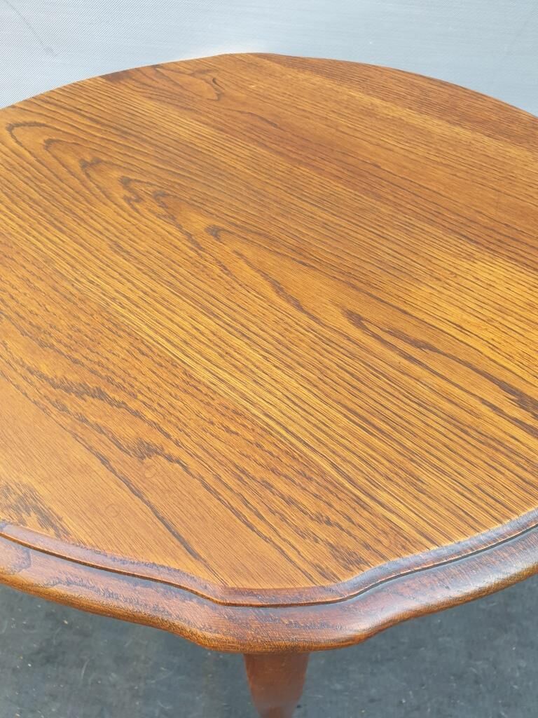 Vintage coffee table style Louis XV Oak h52