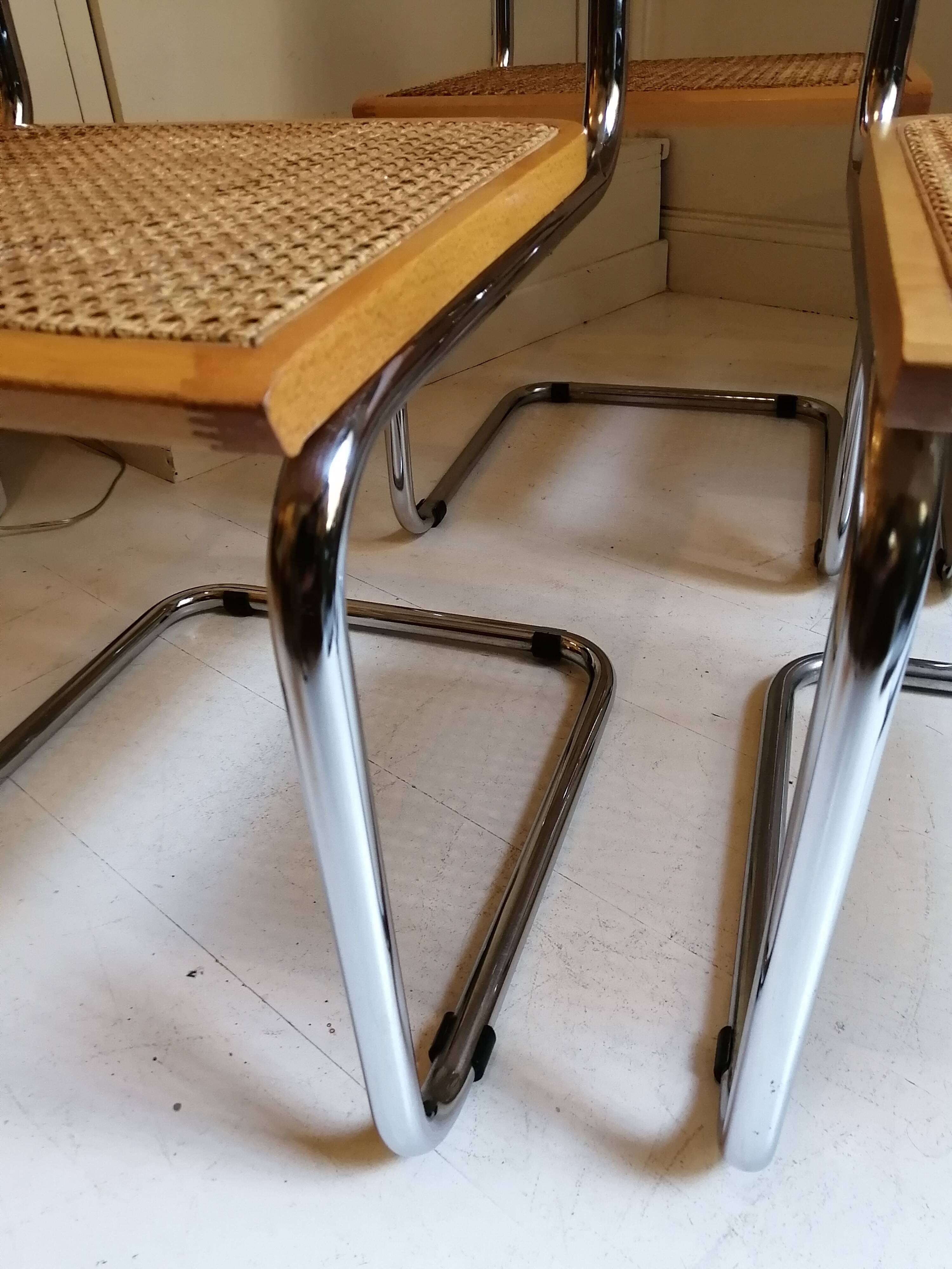 Cesca chairs, B32 by Marcel Breuer