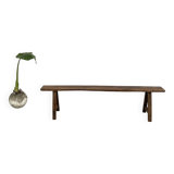 Antique bench in solid walnut