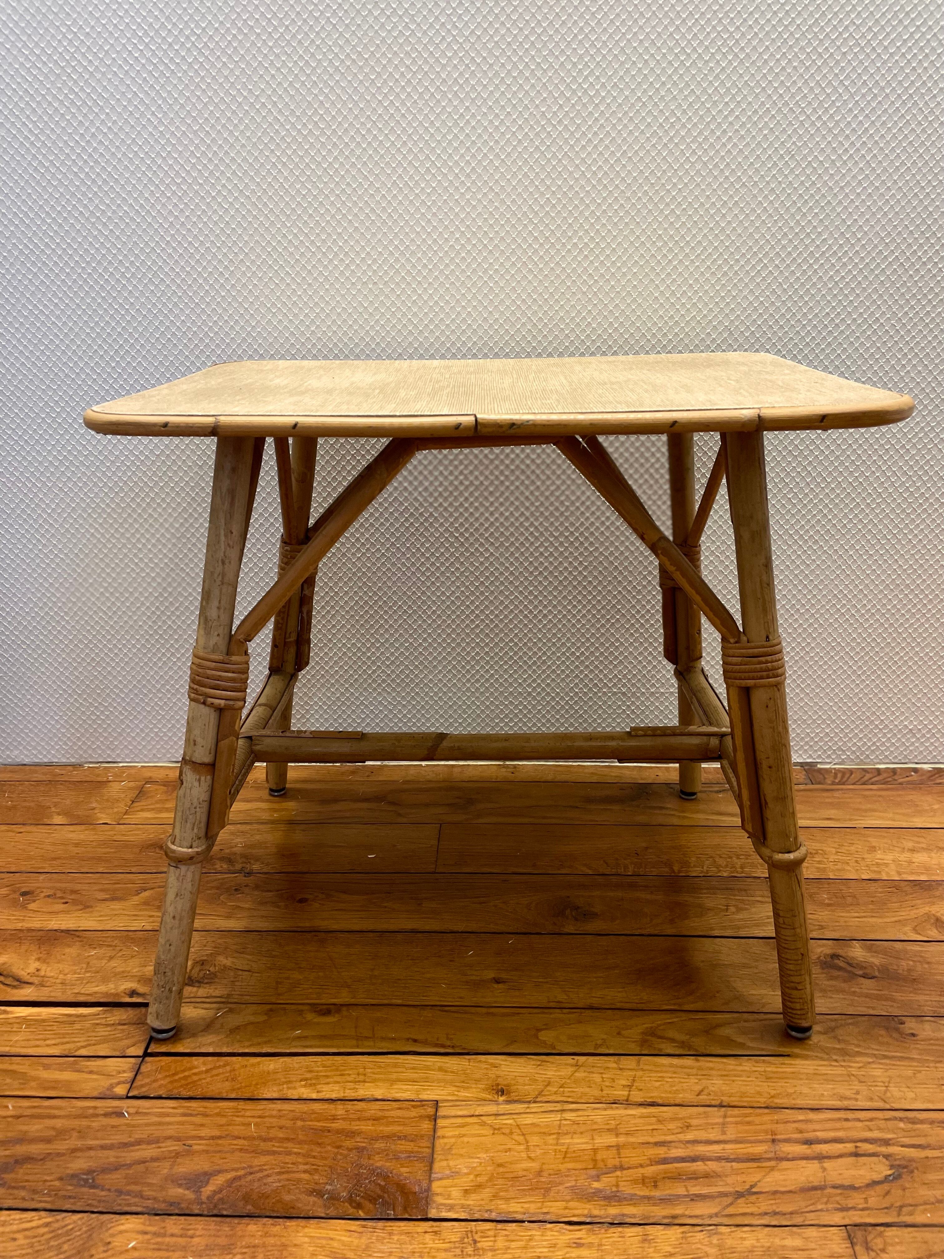 Vintage rattan coffee table