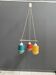 Pendant lamp 3 colorful shades 1960s