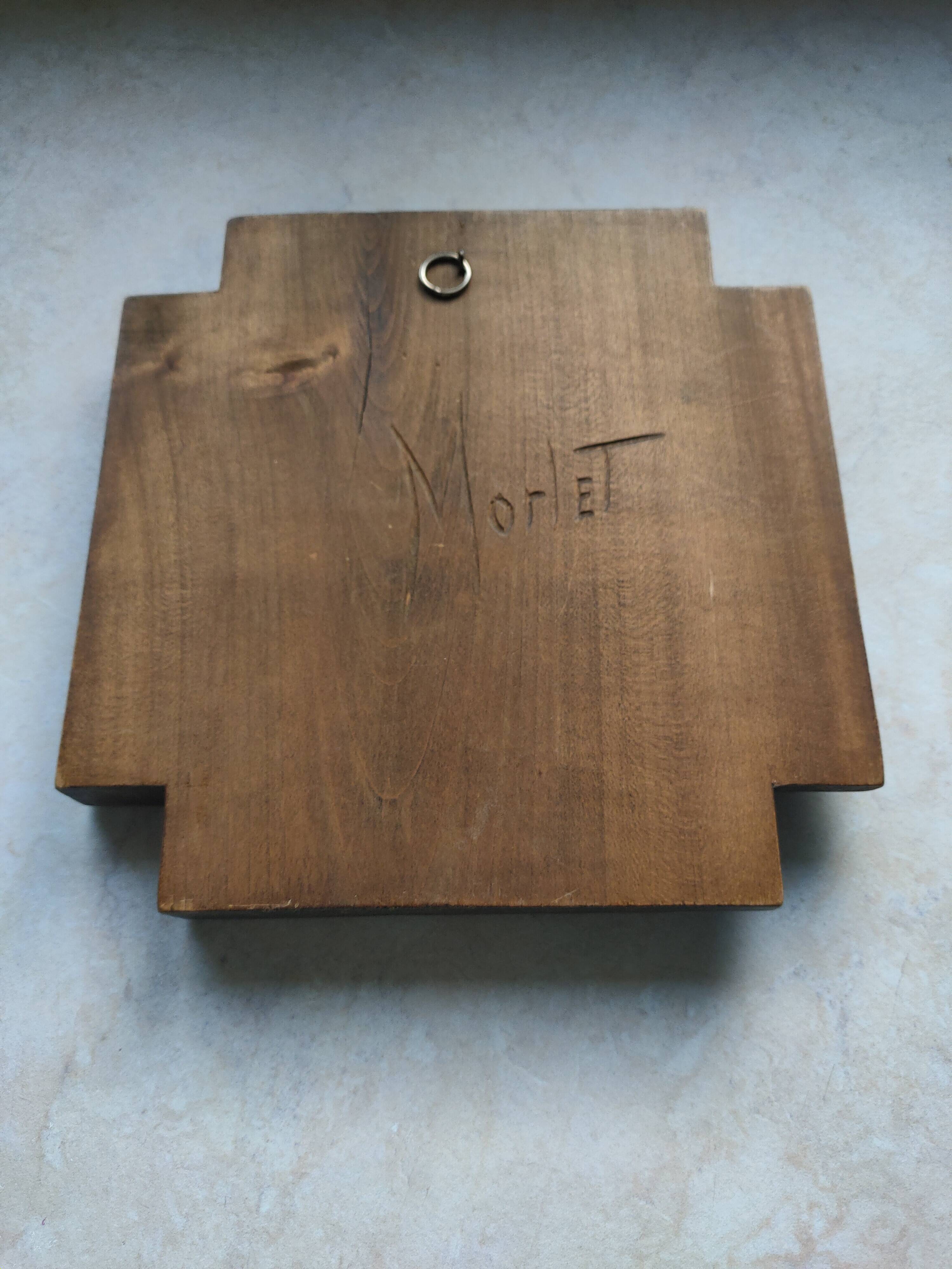 Wooden painting representing Christ Art Deco.