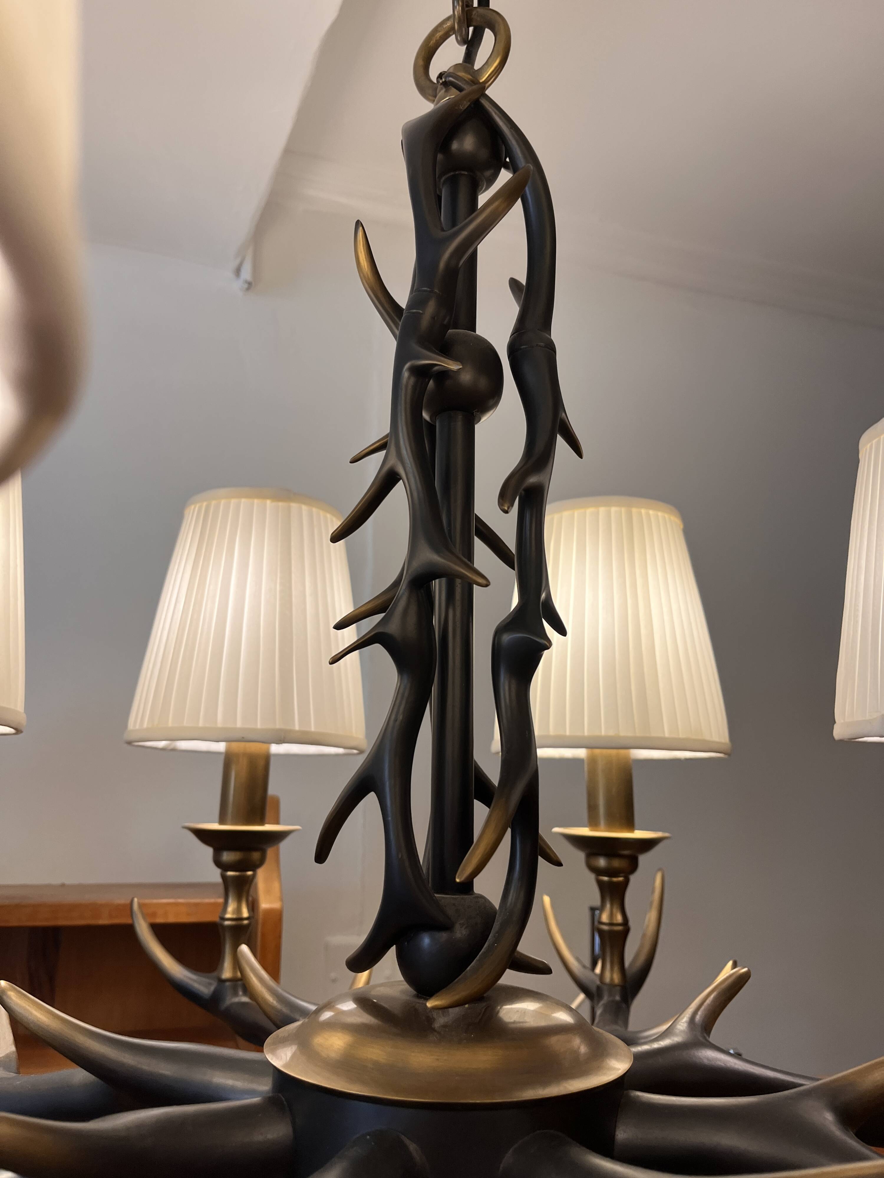 lustrous golden bronze deer antler style