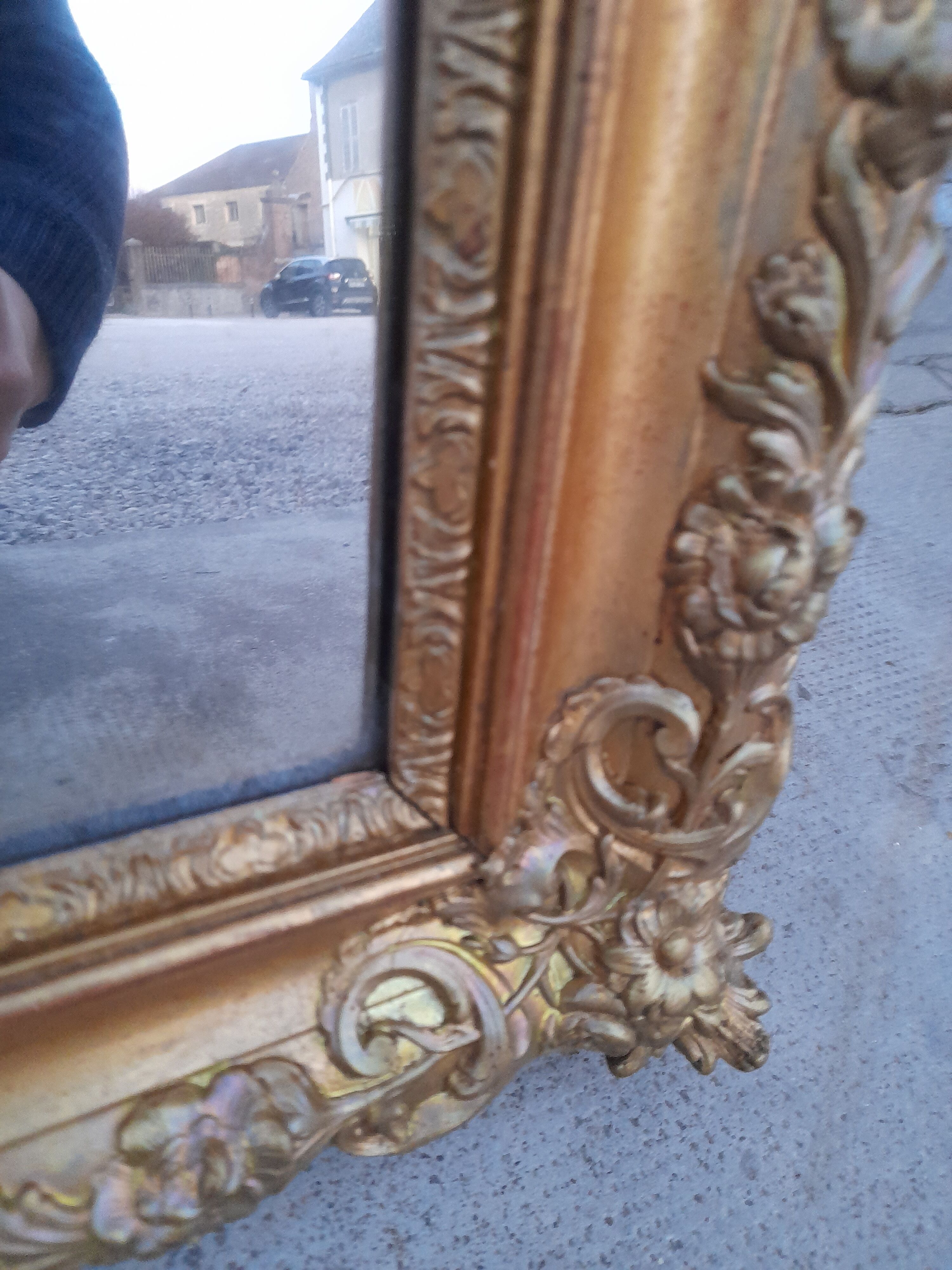 Miroir doré époque restauration 125x92