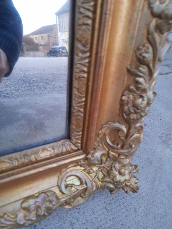 Miroir doré époque restauration 125x92