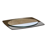 White glass and smoked glass mirror Italy