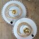 Pair of serrated opaline suspensions