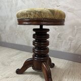 Walnut piano stool
