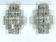 Pair of XL clear murano glass elements wall lamps produced in Italy during the 70s. Attributable to