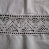 Old single sheet 260x135cm - embroidered back