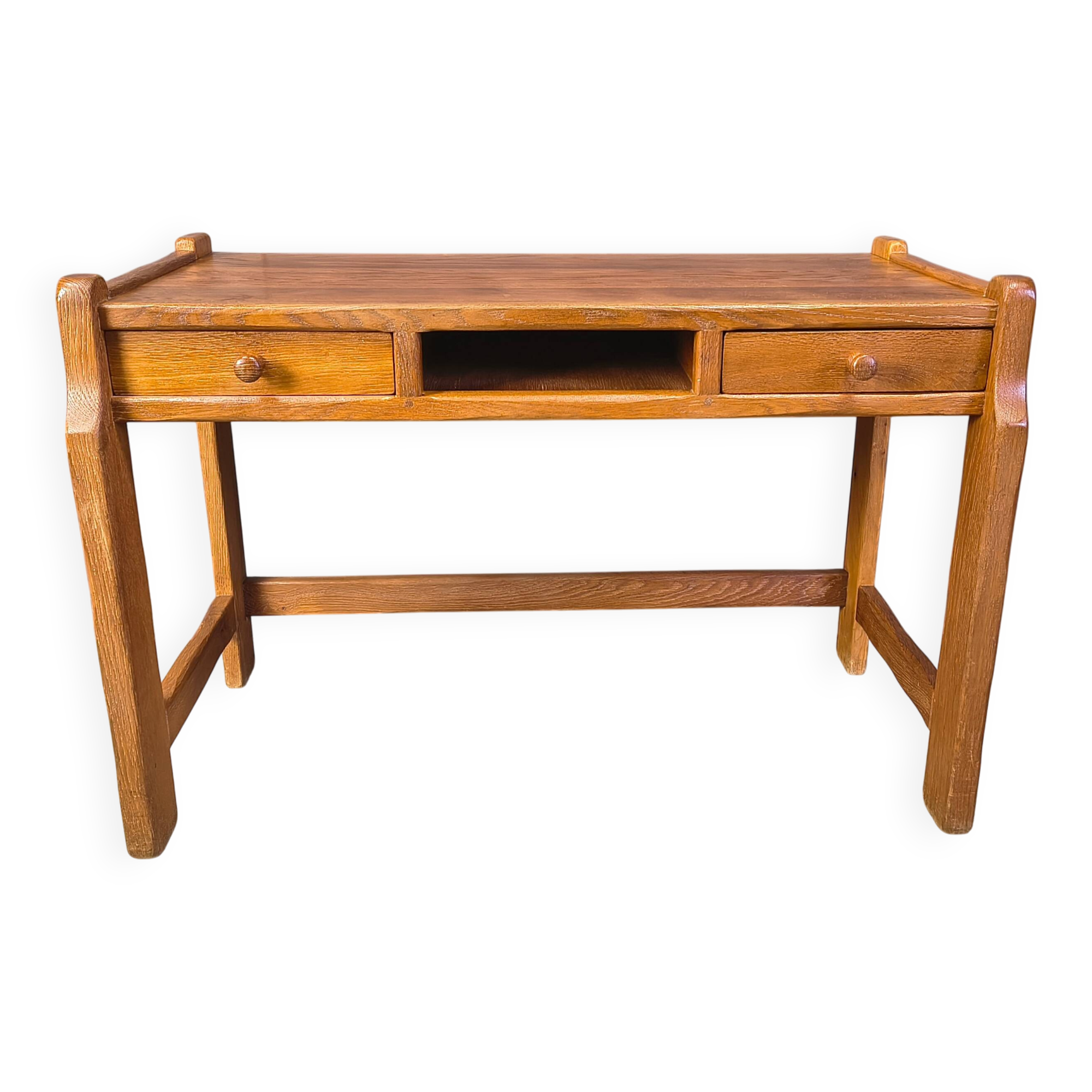 Vintage oak vanity table or desk by Depuydt Belgium, 1960s