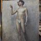 Edmond Suau (1871-1929) An Academy, Oil on Canvas Signed