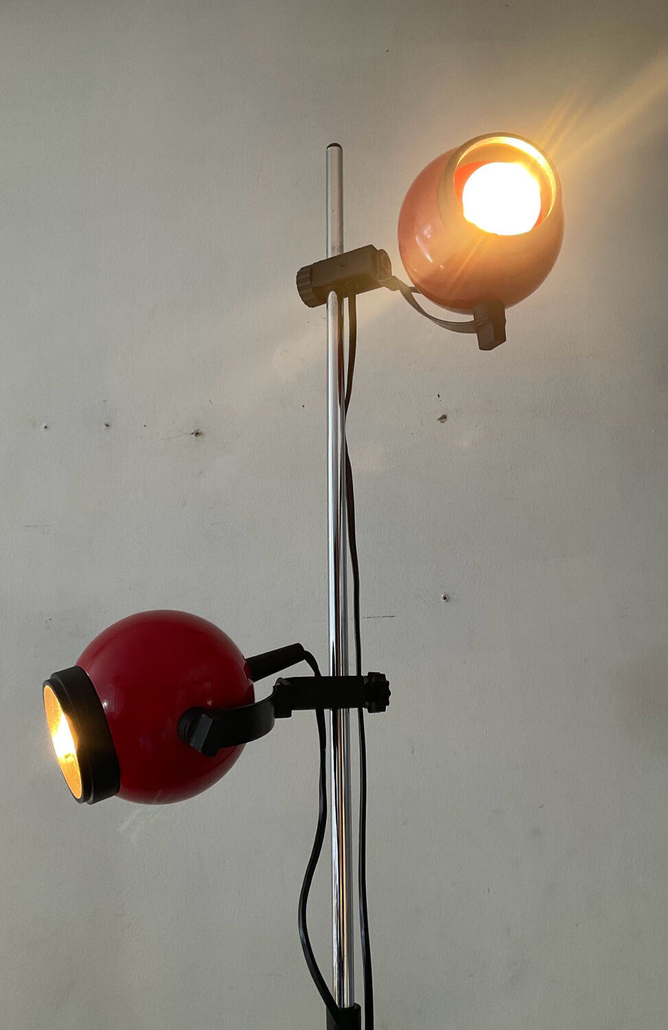Lampadaire Eyeball double spot des années 70-80