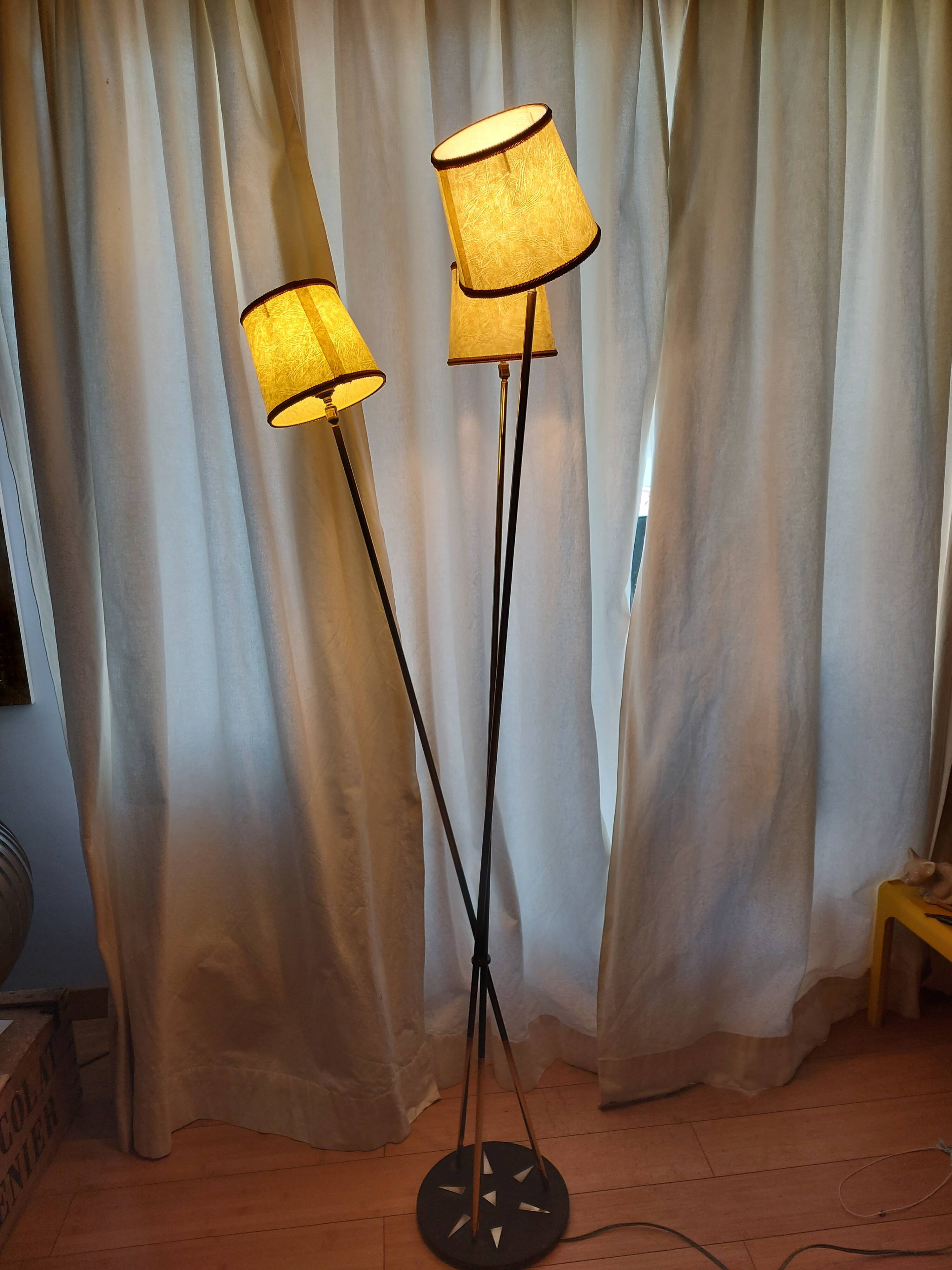 Arlus 3-Light Brass Designer Floor Lamp