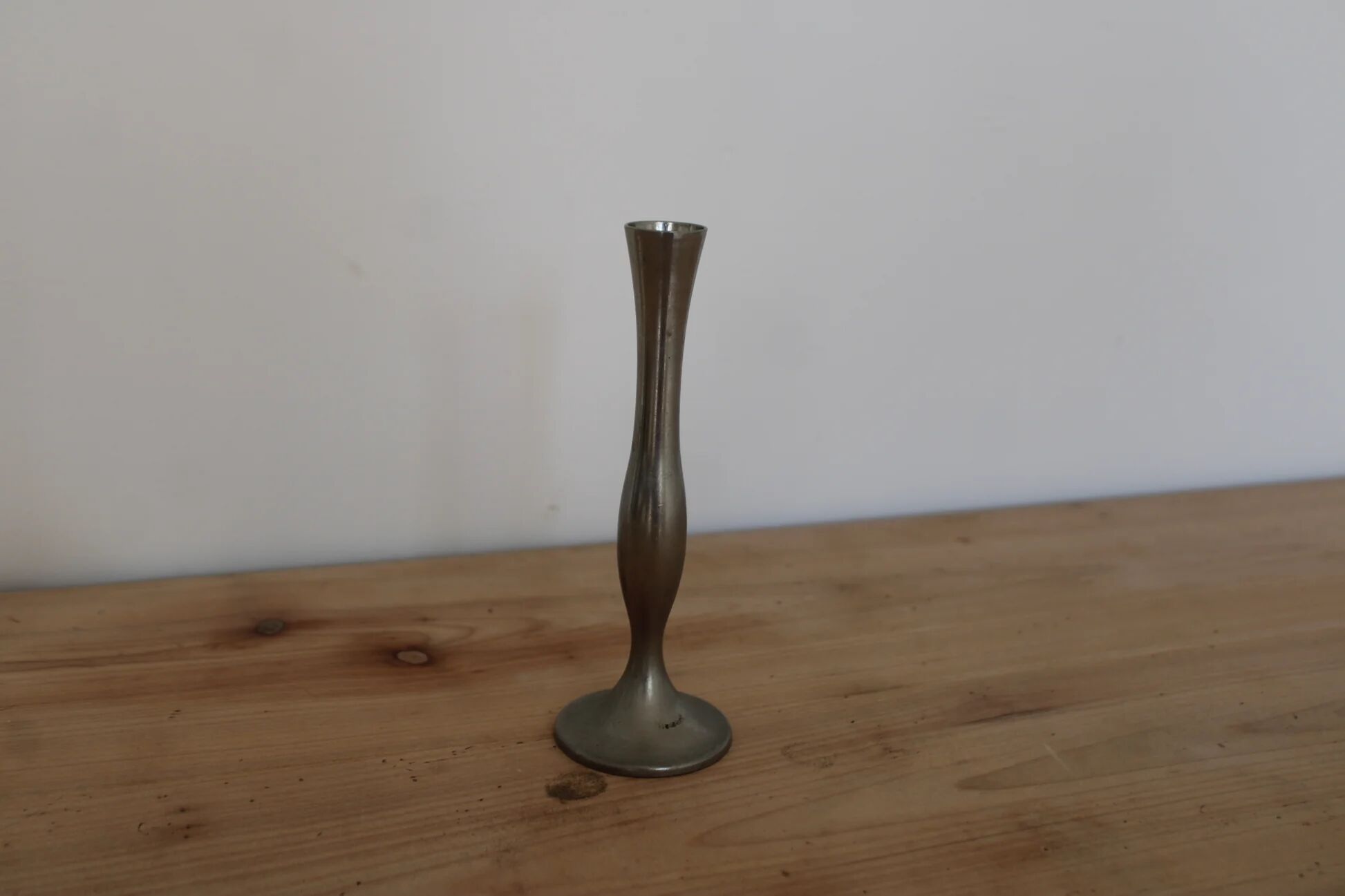 Vintage Damart silver-plated soliflore – 1970s design candle holder vase