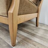 70s two seater sofa in beech
