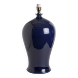 Base lampe vase meiping bleu-e27