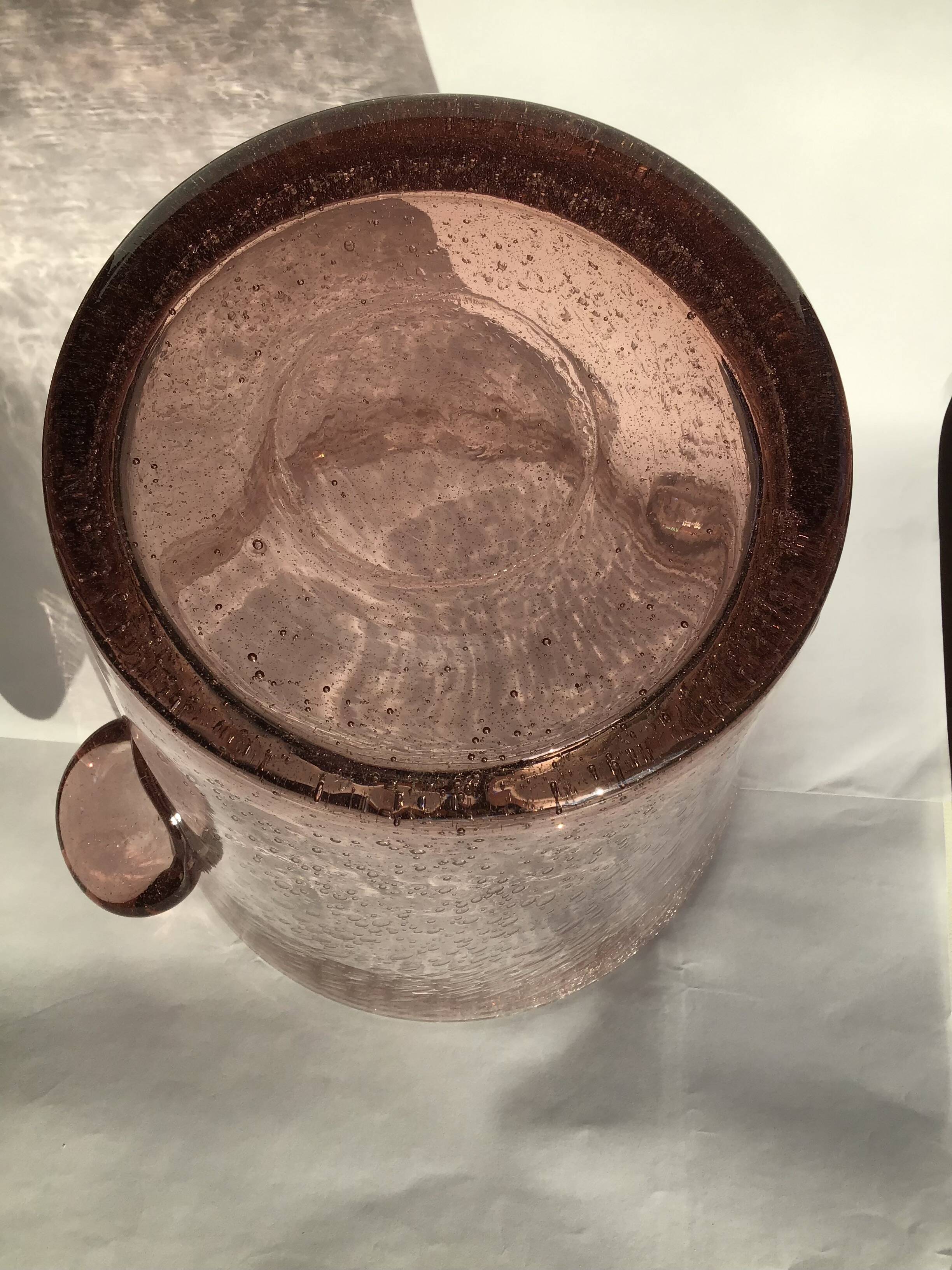 Biot mouth-blown glass champagne bucket