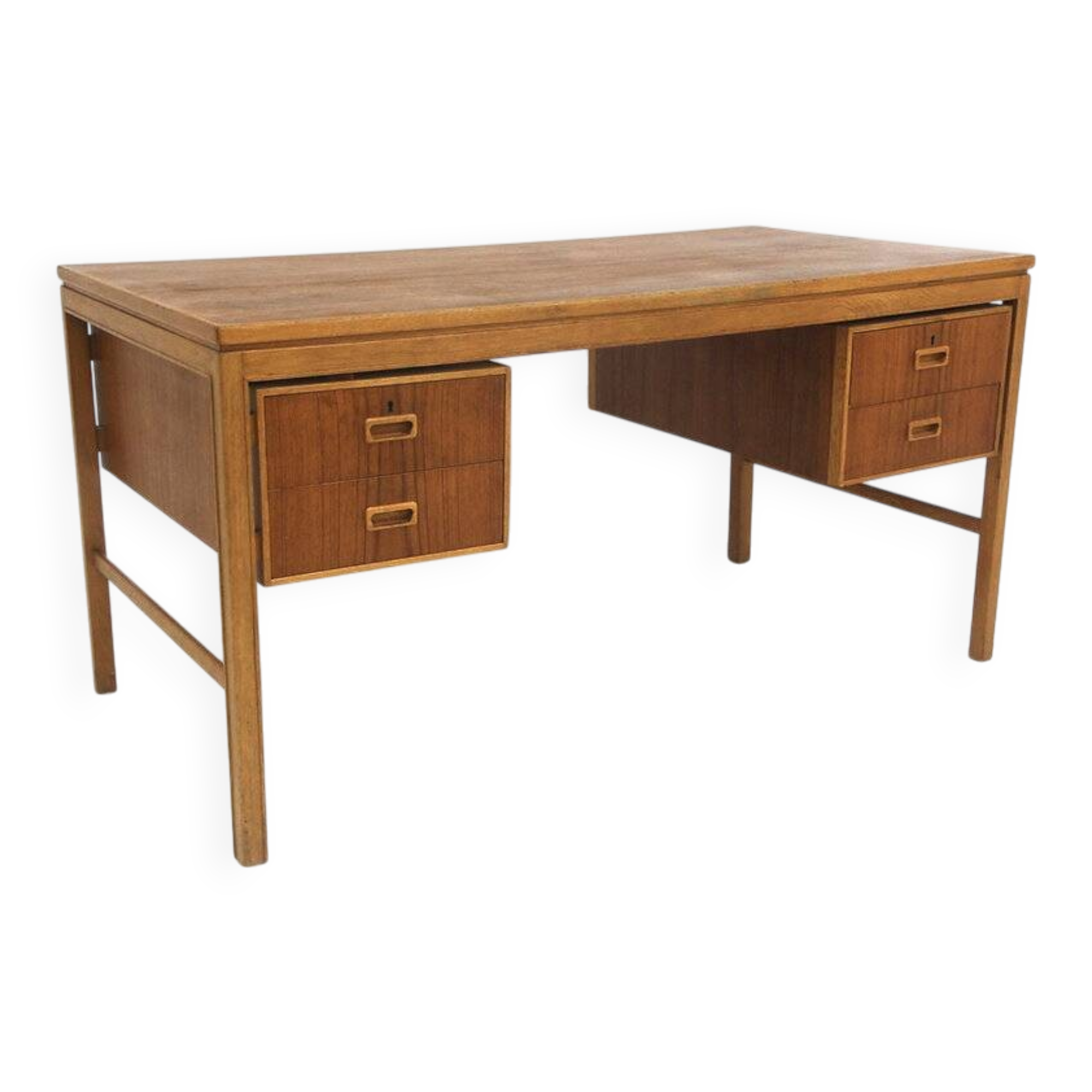 Scandinavian desk in teak and oak, Sweden, 1960