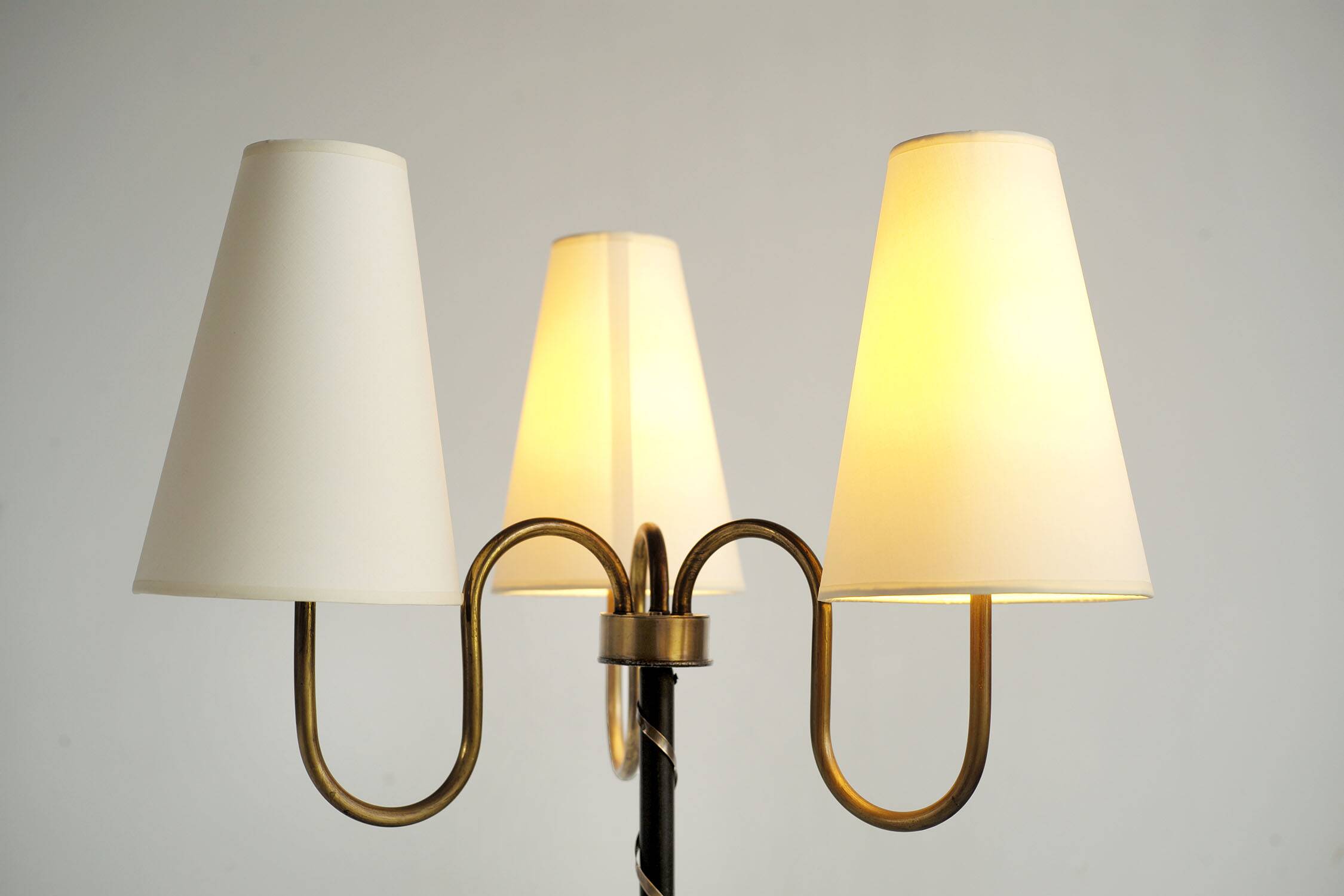 Three-light floor lamp, France 1950
